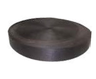 Black Polyester Webbing 50mm x 50m Article No: PW50, Designed for Heavy Duty Use in Tarpaulin Securing, Tent Supports, and Industrial Applications with High Tensile Strength and Durability